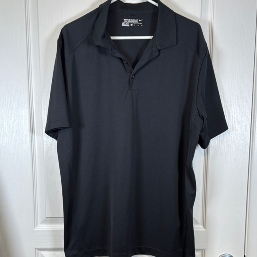 Nike Golf Tour Performance Dri-Fit Polo Shirt Black Size XL EUC #5528